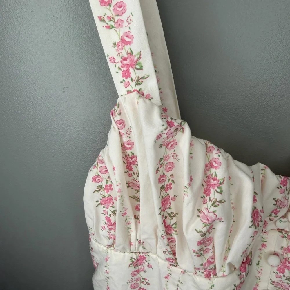 NWT Blu Pepper Ribbon Floral Midi Dress - Flawed - Picture 7 of 14
